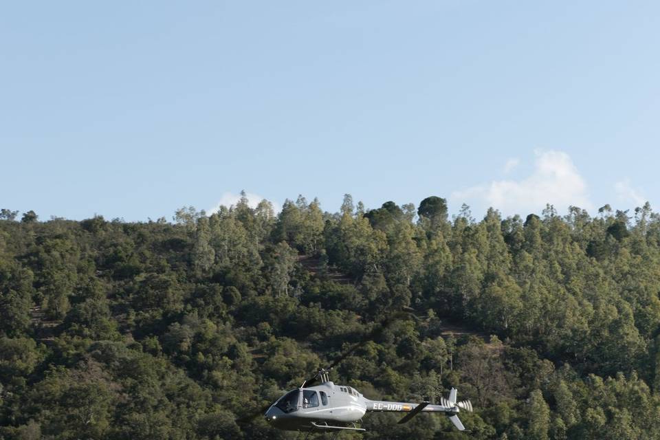 Helicóptero de la finca