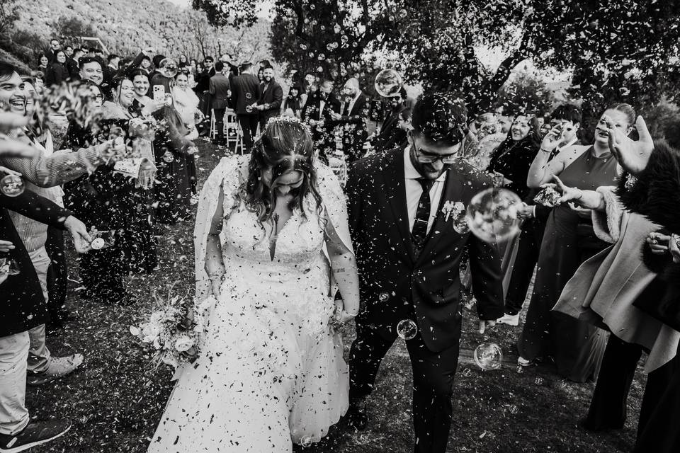 Salida de los novios ceremonia