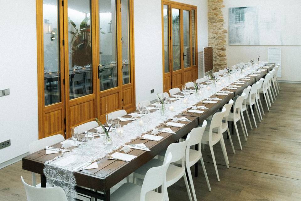 Montaje de mesa para boda