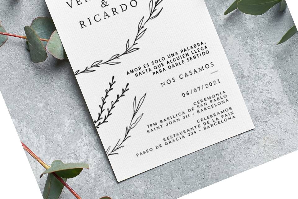 Invitación de Verónica & Ricardo