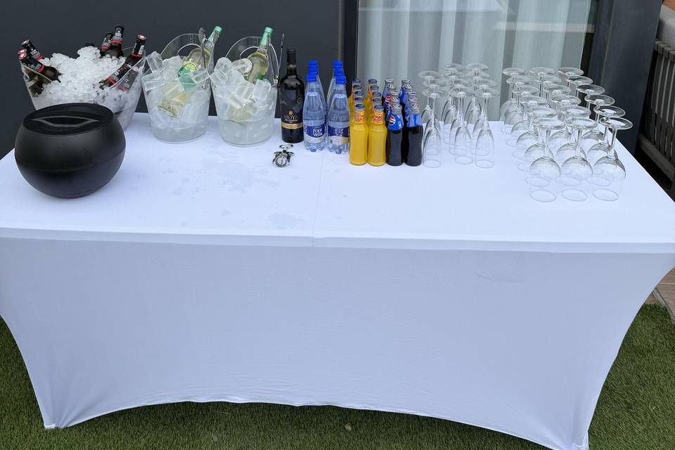 Mesa de bebidas