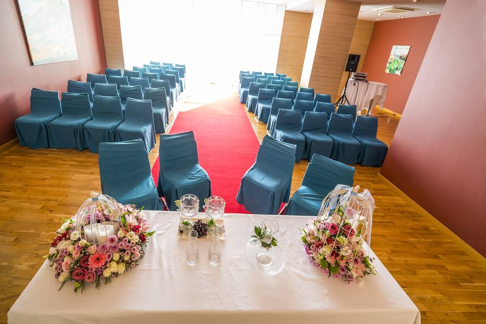 Sala para la ceremonia