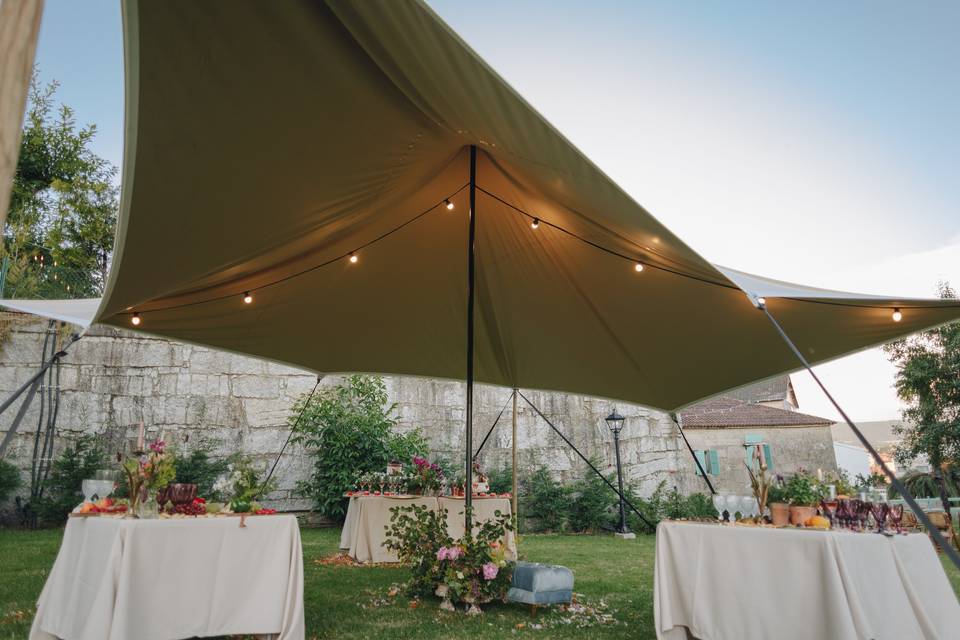 Detalle carpa para cóctel