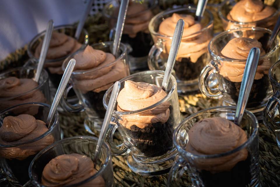 Vaso muerte por chocolate