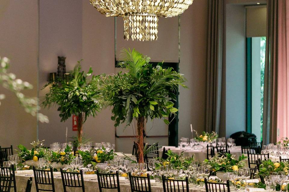 Un salón lleno de luz y flores