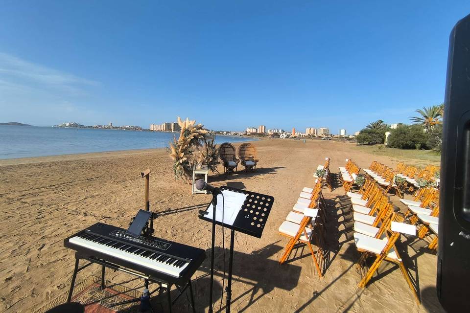 Ceremonía en playa