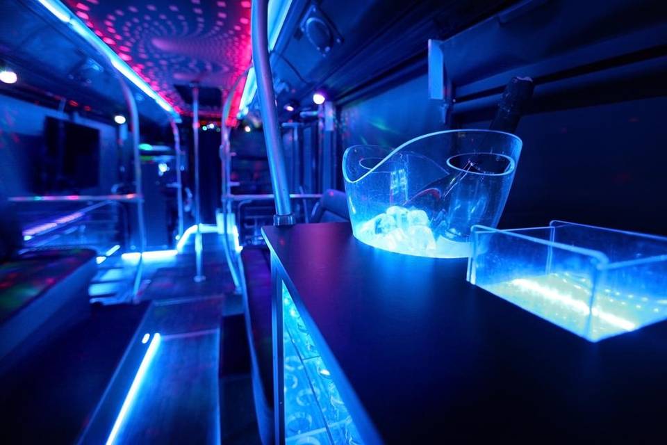 Interior del party bus