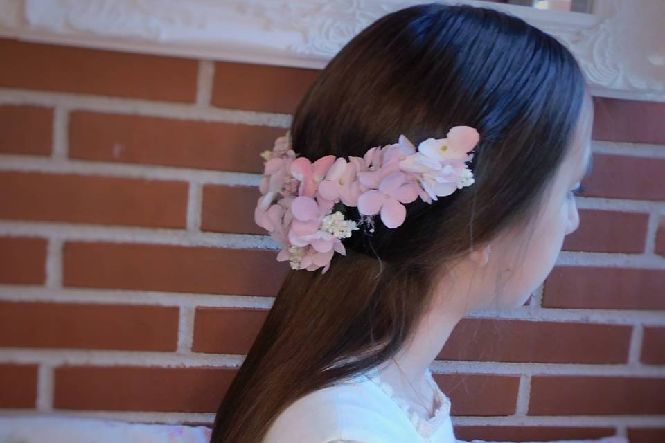 Semirecogido con detalle