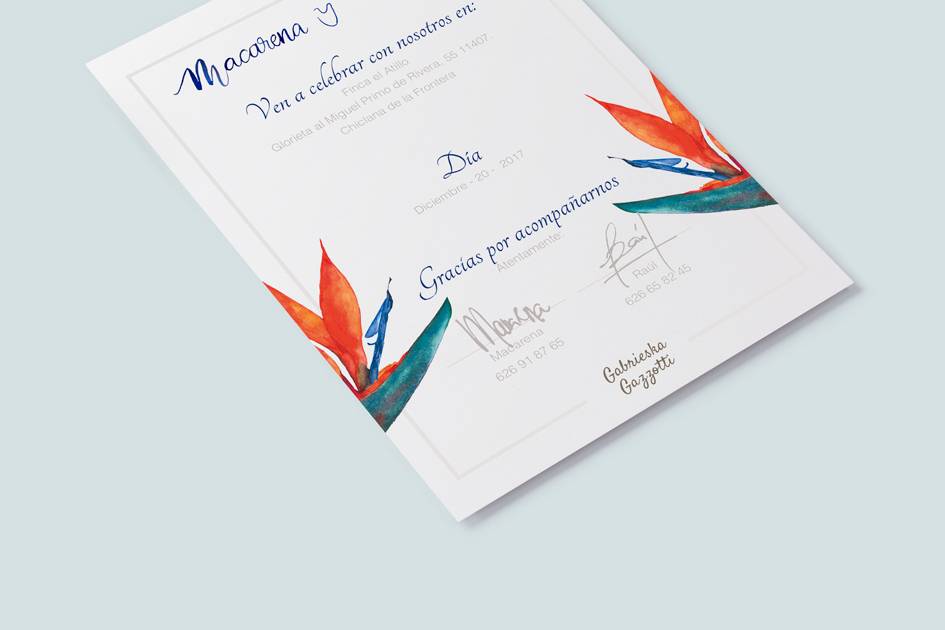 Invitación Ave de Paraíso