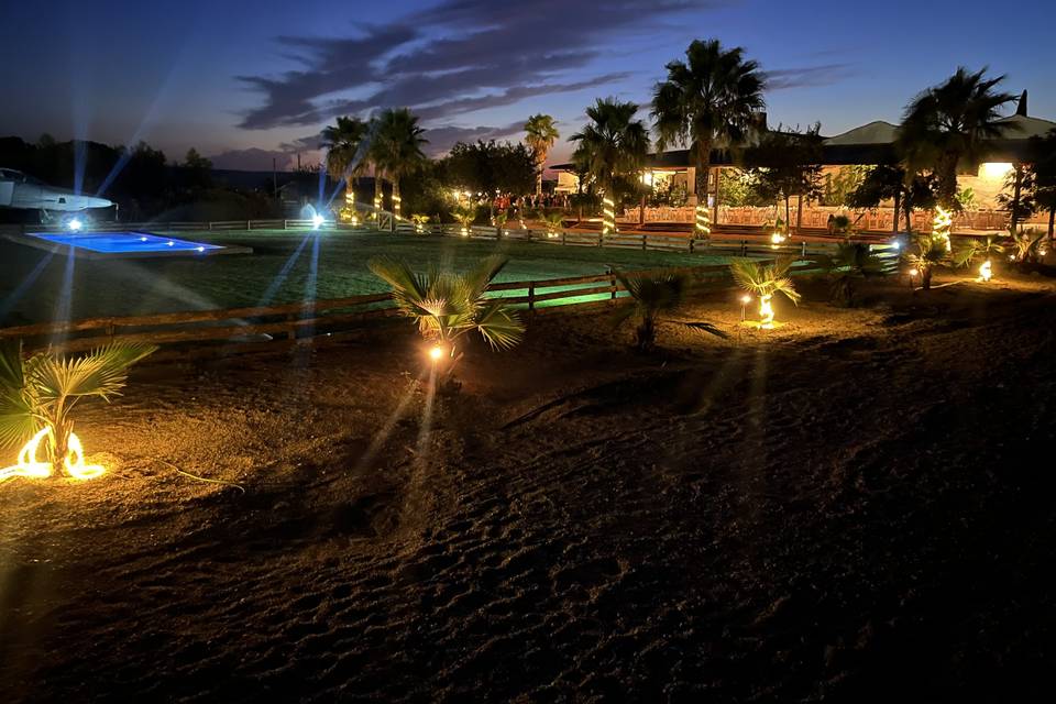 Finca vista desde la piscina