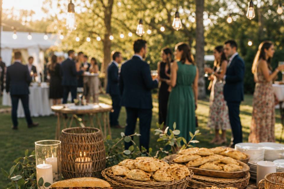 Bocadillo de asado y empanadas