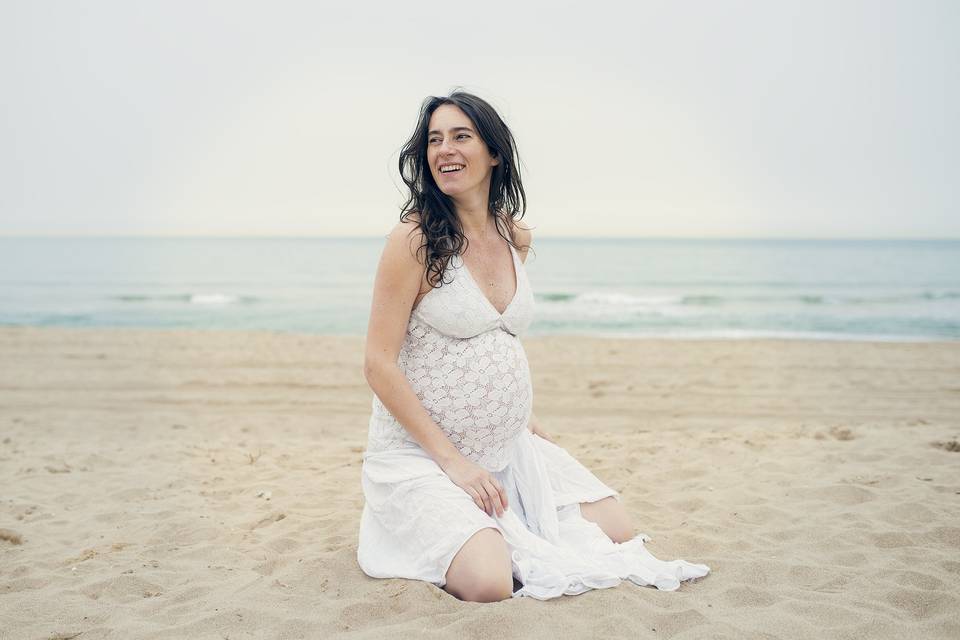 Silvia en la playa