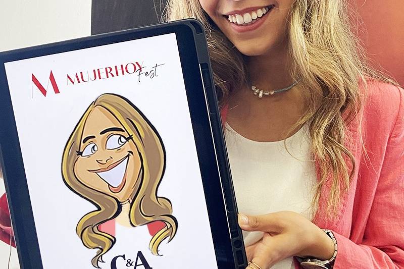 Caricaturista en directo boda