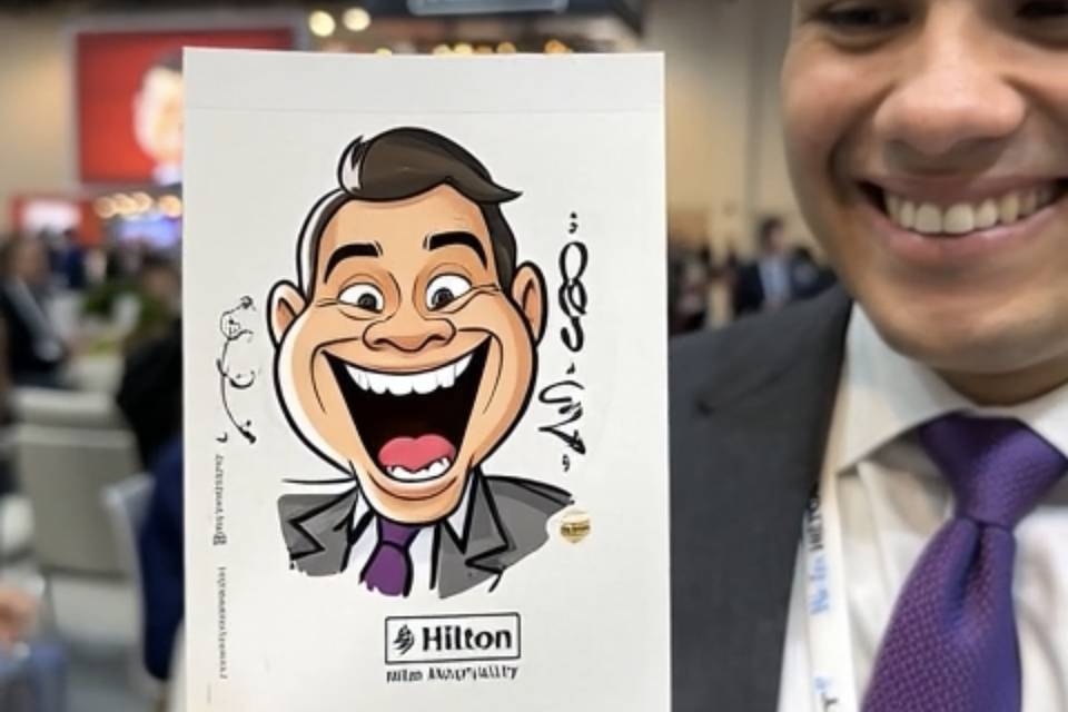 Caricatura en directo animada
