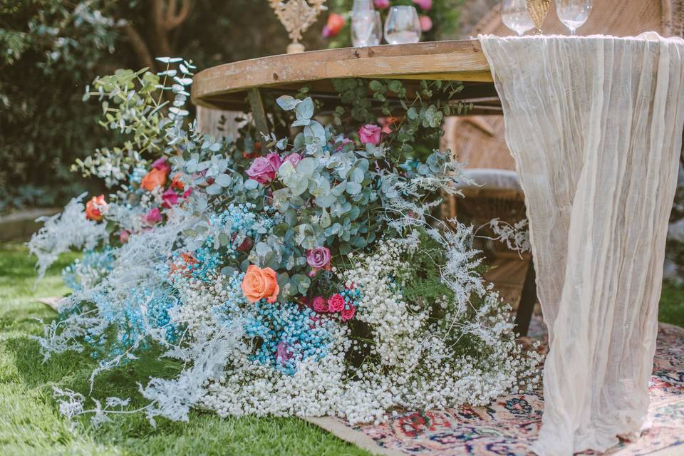 Decoración banquete boda