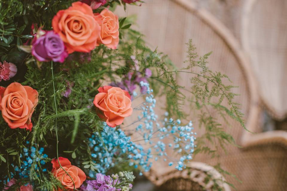 Decoración banquete boda