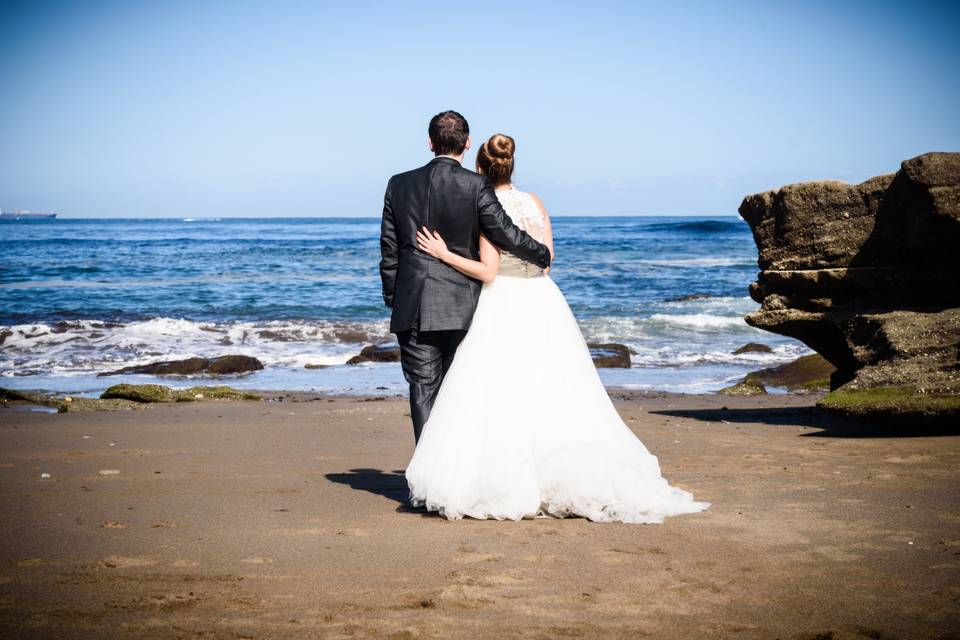 Post boda en la playa
