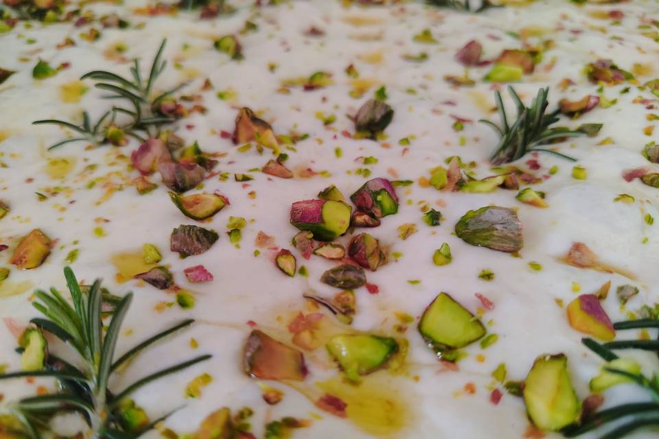 Focaccia pistacho