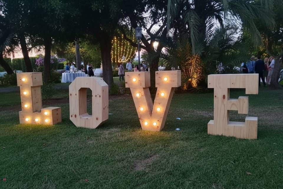 Decoración para bodas - Letras