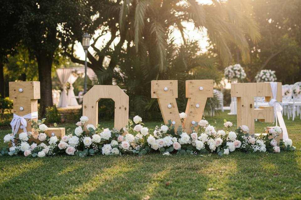 Decoración para bodas - Letras