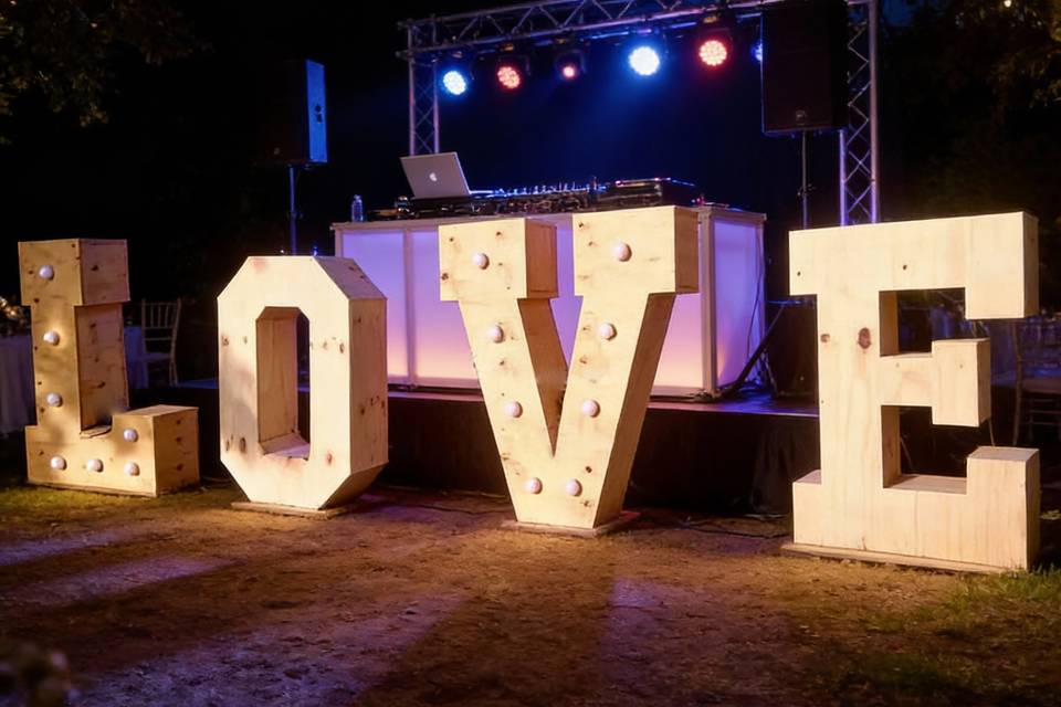 Decoración para bodas - Letras