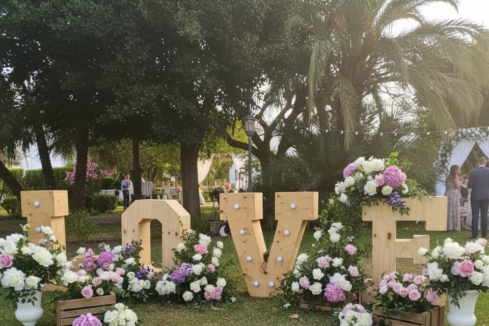 Decoración para bodas - Letras