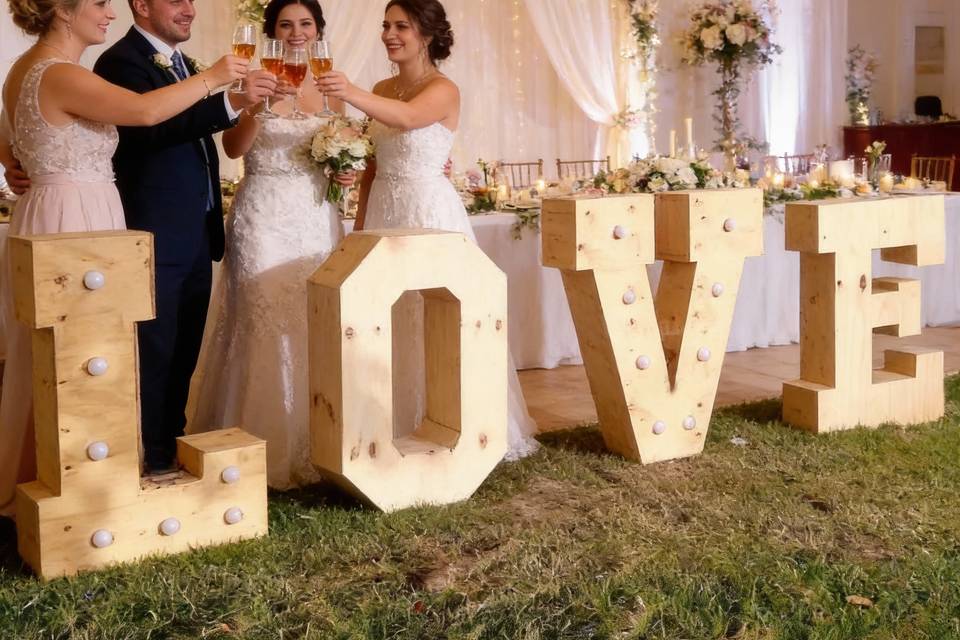 Decoración para bodas - Letras