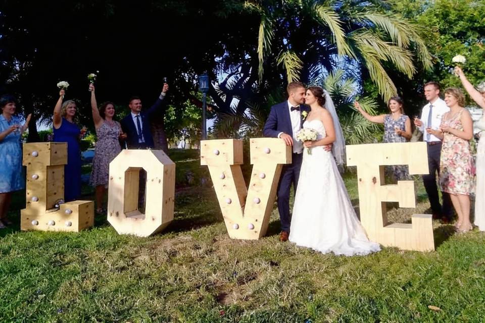 Decoración para bodas - Letras
