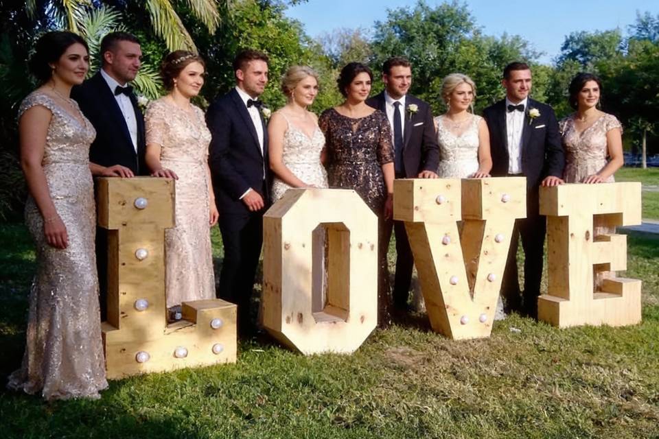 Decoración para bodas - Letras