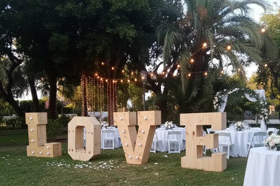 Decoración para bodas - Letras
