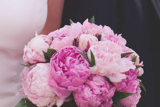 Ramo de novia con peonias