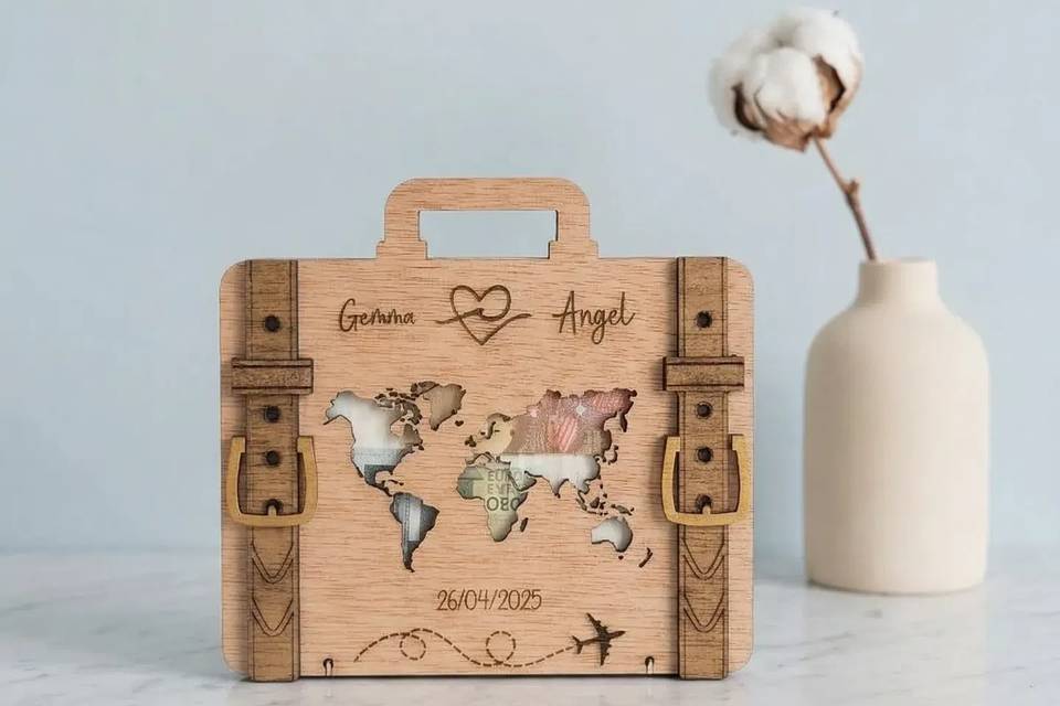 Maleta para regalo de dinero