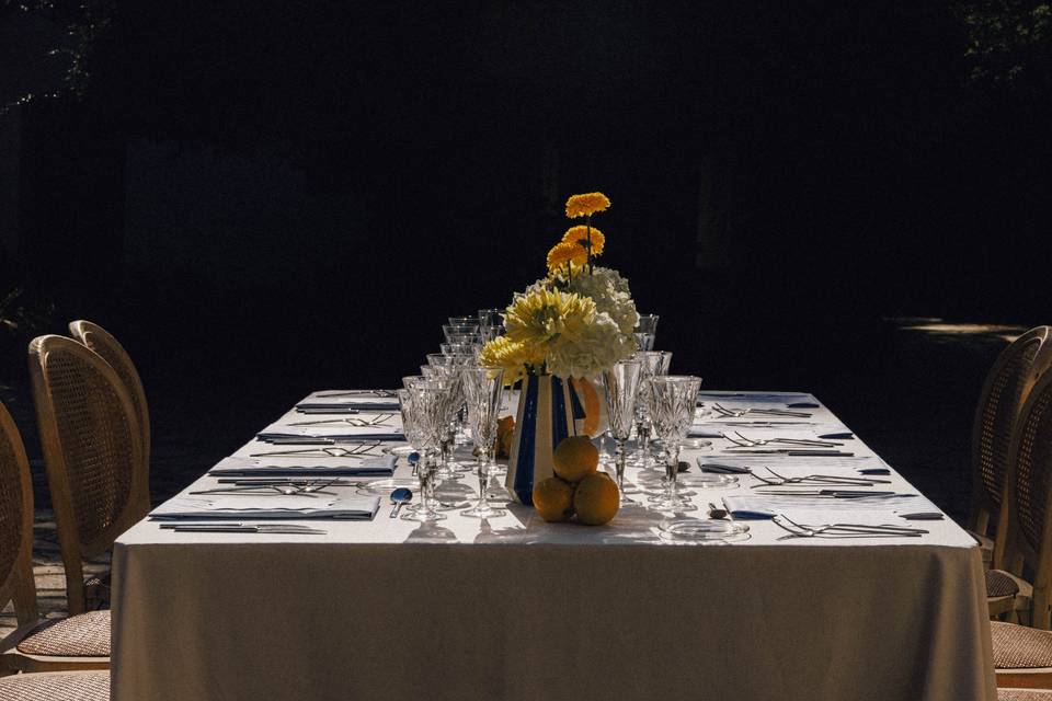 Cena entre barricas