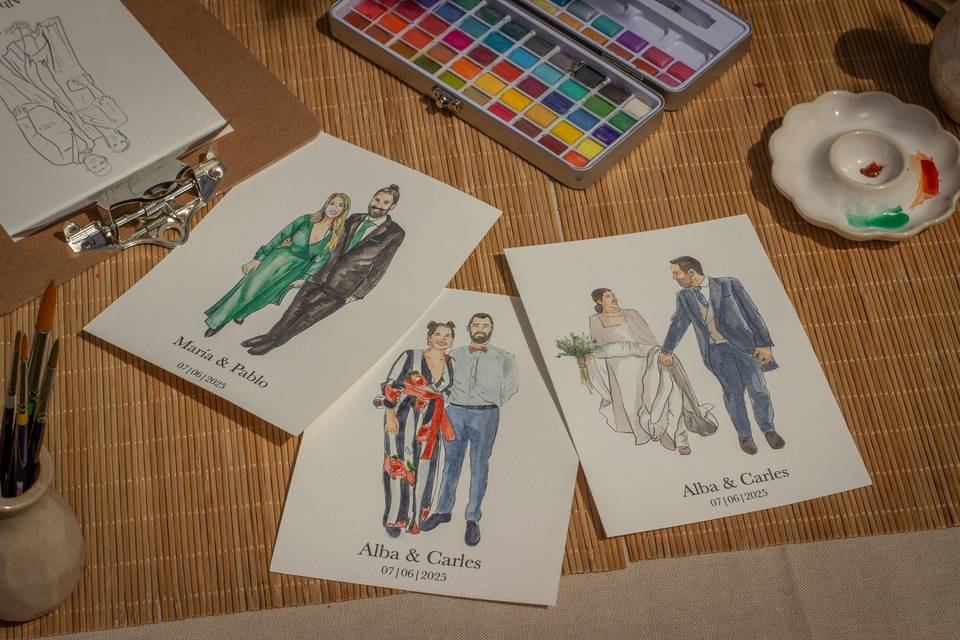 Ilustración en directo bodas