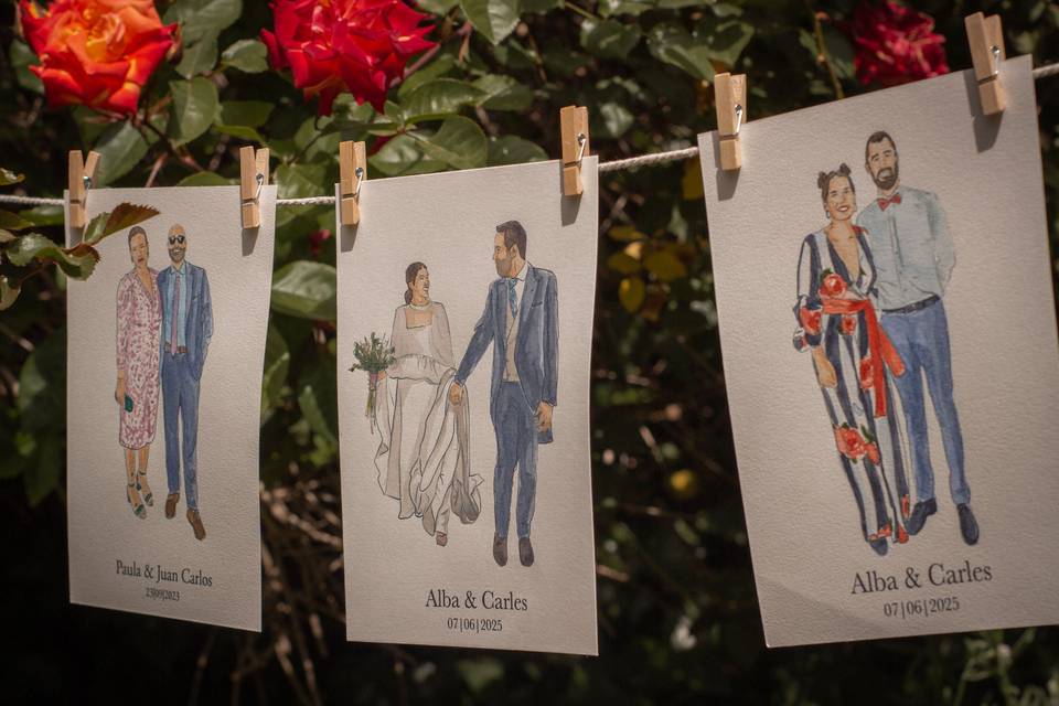 Ilustración en vivo para bodas