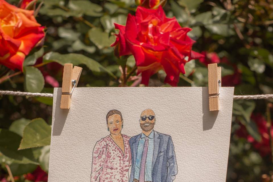 Ilustración en vivo para bodas