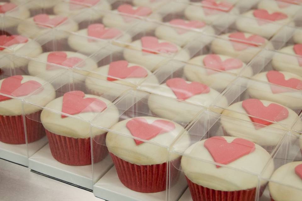 Cupcakes corazones vintage