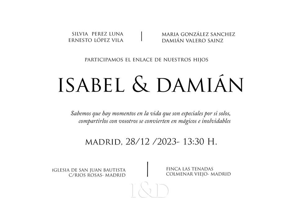 Invitacion b/n