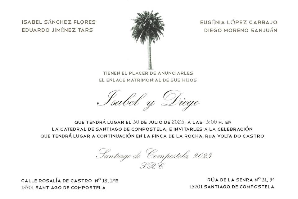 Invitacion palmera