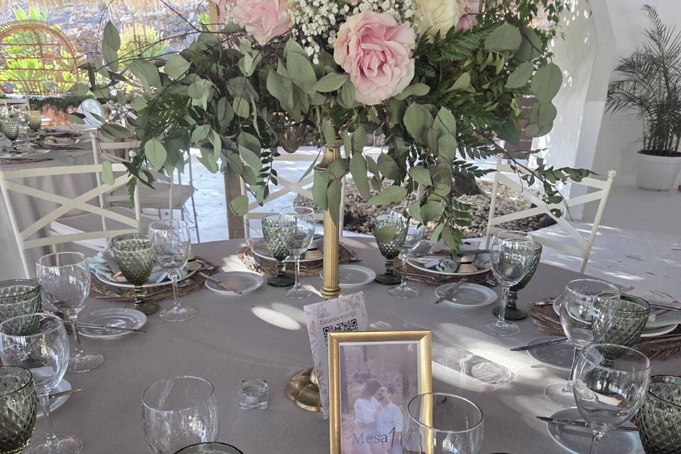 Número de mesa con foto