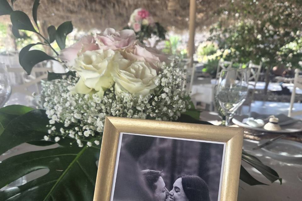 Número de mesa con foto