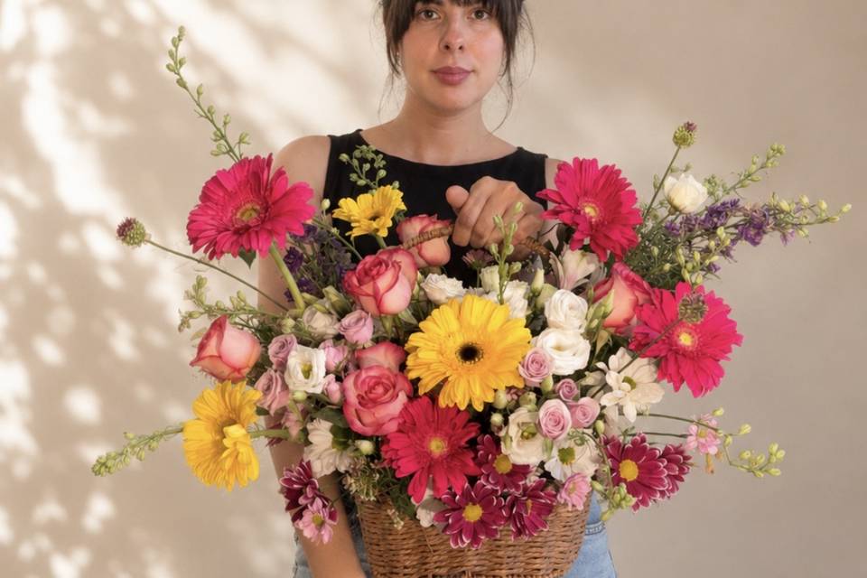 Cesta floral flor fresca