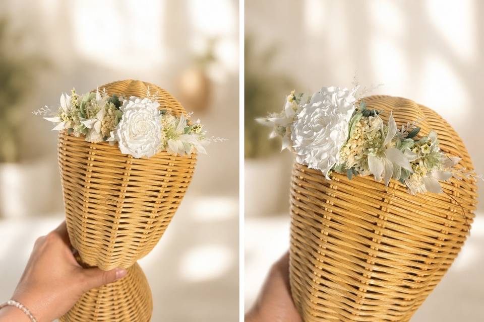 Tocado  flor preservada