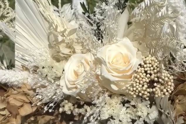 Ramo abanico flor preservada