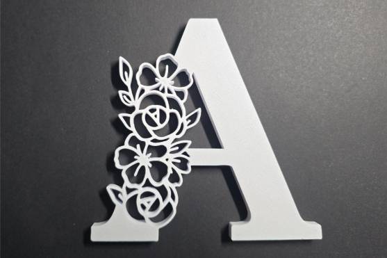 Letras decoración floral