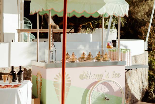 Carrito helados boda