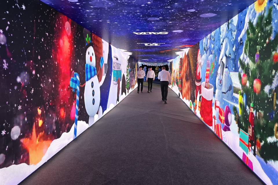 Túnel LED de 20 metros