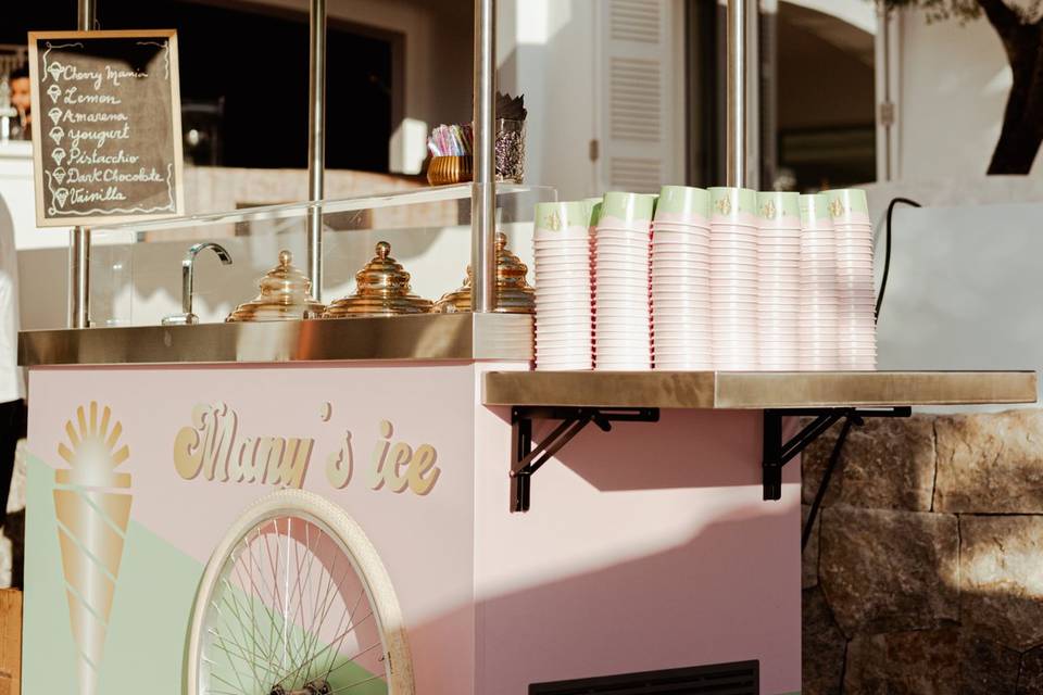 Carrito helados boda