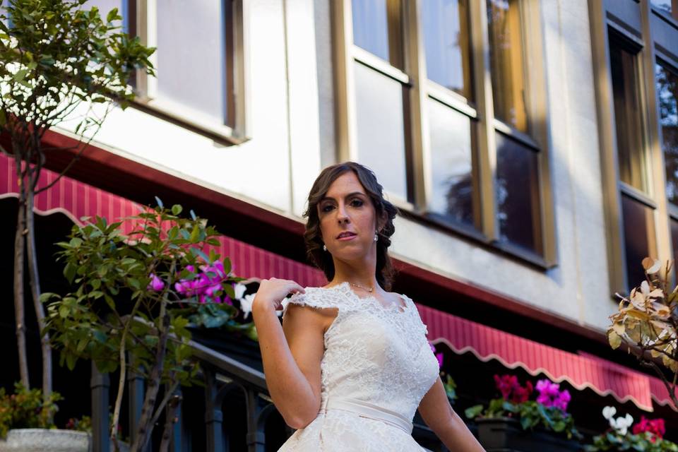 Novia en el jardín