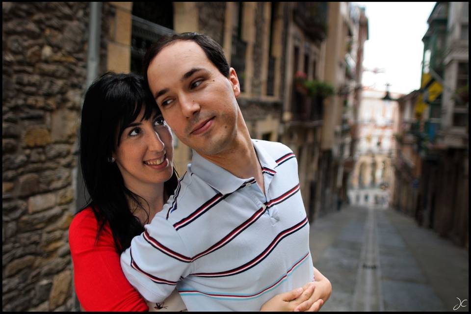 Los novios en la calle Santa María